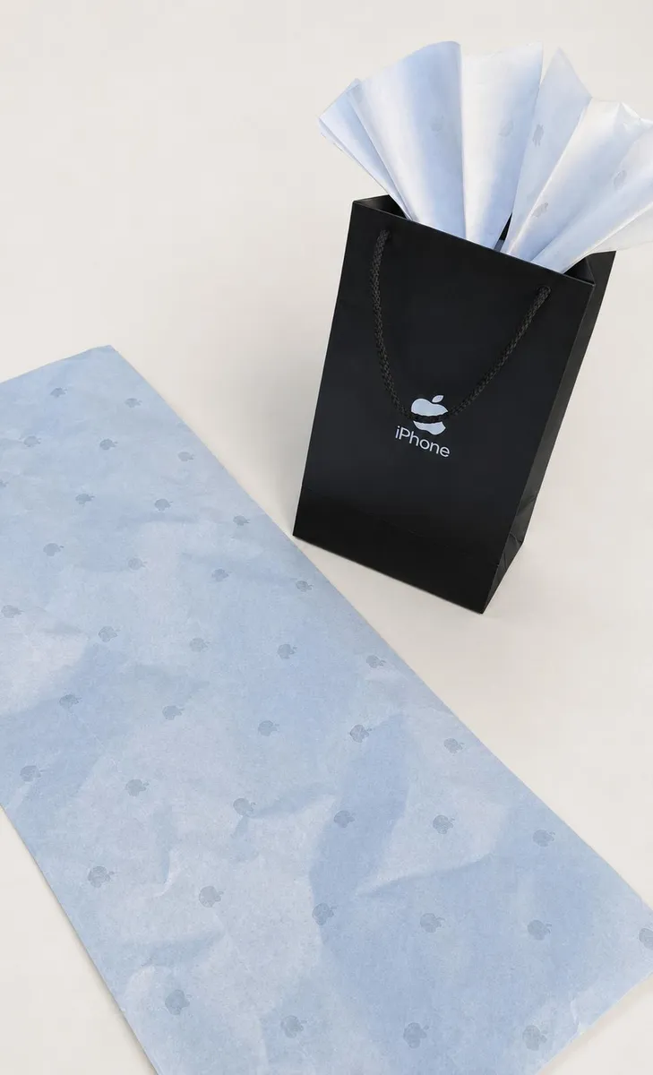 Papel de seda estampado logo Apple
