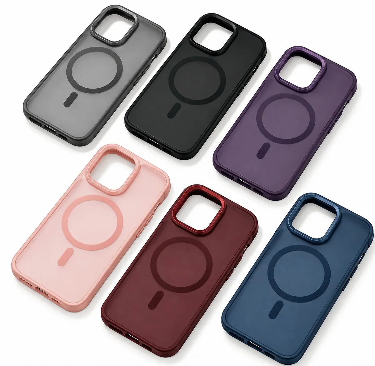 Funda Magsafe Matte cámara abierta NEGRA - iPhone 13 PRO