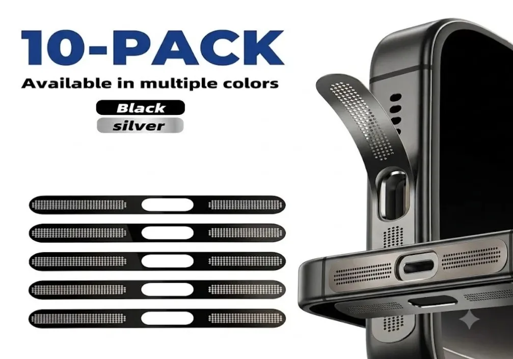 Cubre Pin + micrófono iPhone 17 SILVER - pack x10