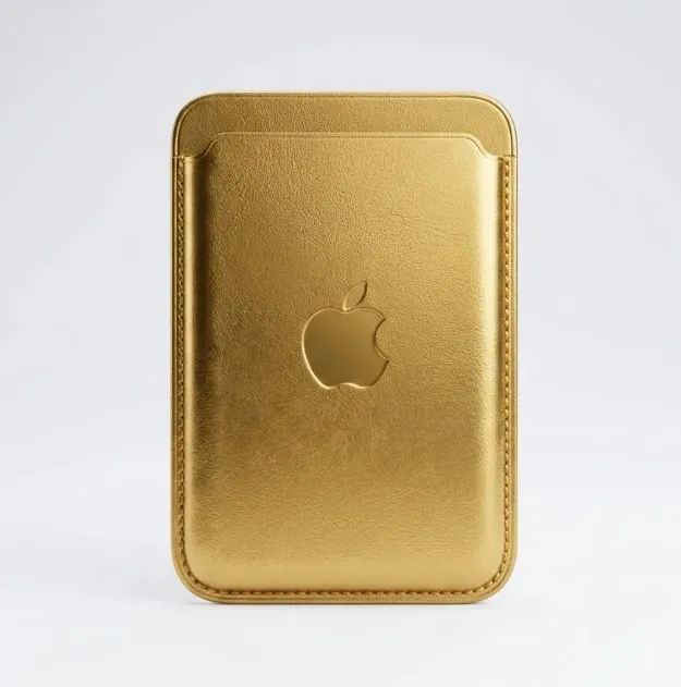 Apple Wallet / Tarjetero Logo - Dorado
