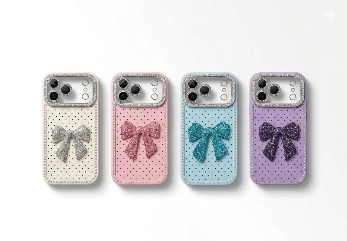Funda moño cámara cubierta AZUL - iPhone 17 PRO MAX